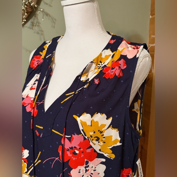Old Navy Floral Sleeveless Dress - Navy - Lightweight size M Tall. NWT - Picture 2 of 14